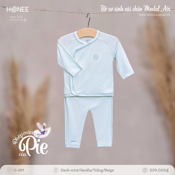 (C2.5) Bộ sơ sinh cài chéo Modal Air 6709 Honee