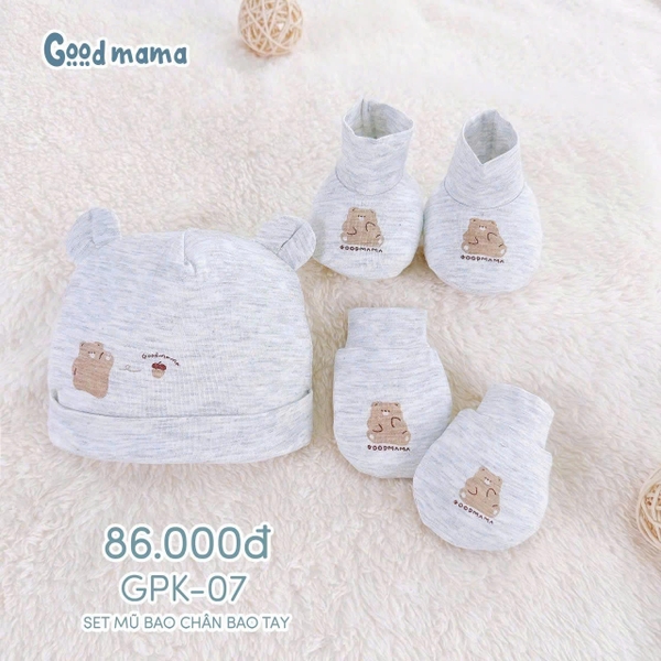 Set mũ, bao tay, bao chân pettit GPK-07 GoodMama