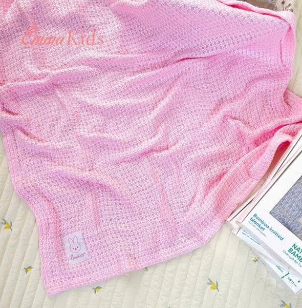 Chăn Lưới Sợi Tre Organic Cao cấp Emmakids 75x100cm (màu ngẫu nhiên)