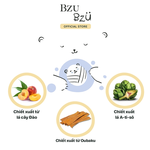 Sữa tắm gội toàn thân cho bé Bzu Bzu hương thư giãn 600ml (0M+)