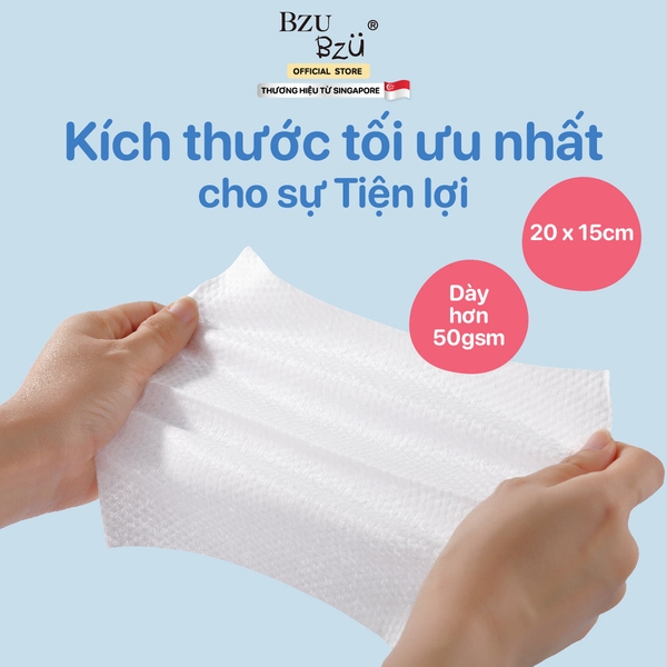 Khăn ướt dịu nhẹ Bzu Bzu 80 tờ