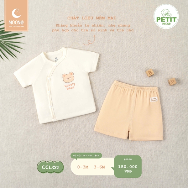 Bộ cộc tay Moon@ cài lệch