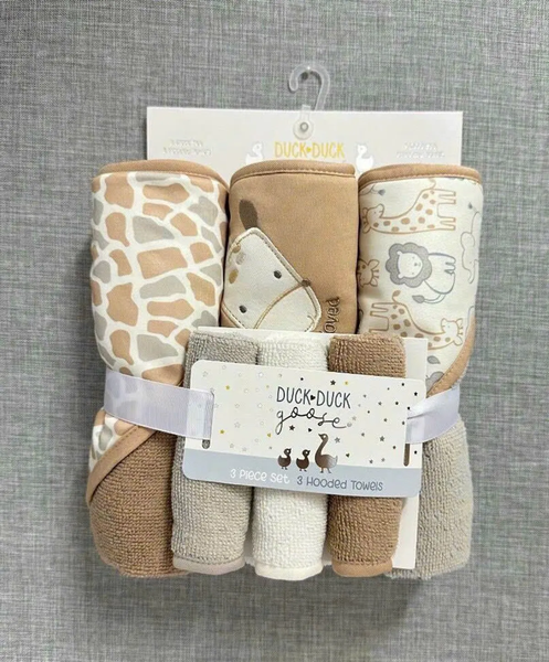 Set 3 Ủ + 3 Khăn Mặt cao cấp Duck Duck (71x71cm & 22x22cm) màu ngẫu nhiên