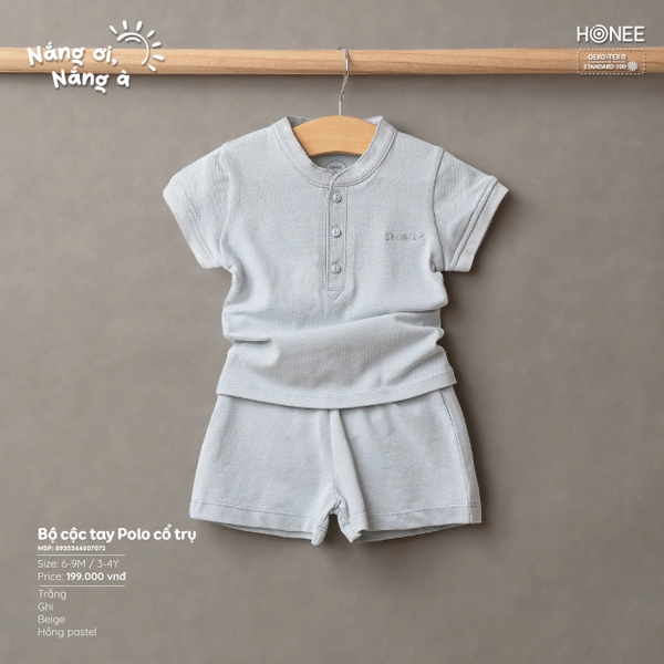 (C6.5) Bộ cộc tay Polo cổ trụ 7072 Honee