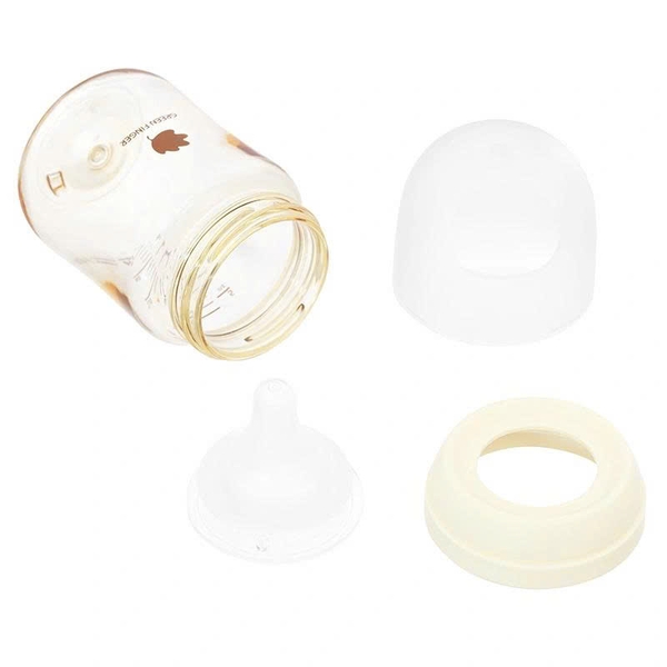 Bình sữa Greenfinger Bebegrow PPSU 160ml kèm núm (Màu kem)