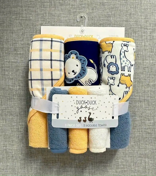 Set 3 Ủ + 3 Khăn Mặt cao cấp Duck Duck (71x71cm & 22x22cm) màu ngẫu nhiên