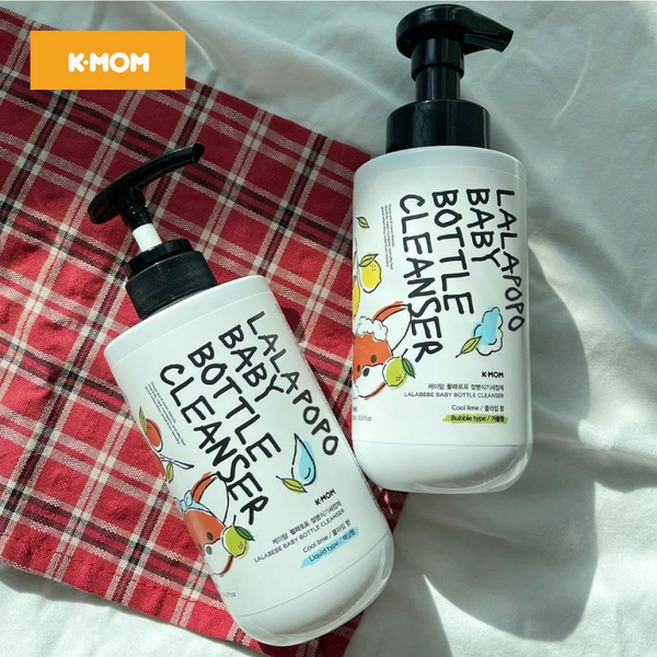 Nước Rửa Bình Thuần Chay K-Mom Lalapopo Hàn Quốc Chai 500ml (dạng Gel)
