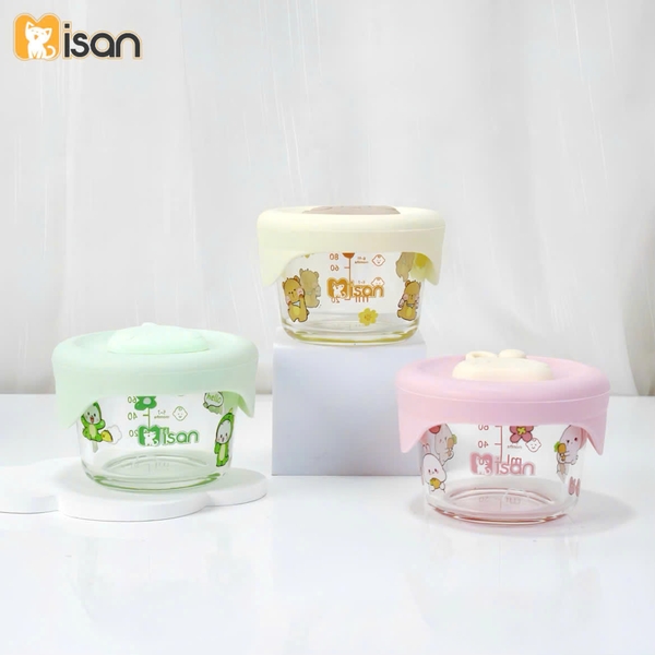 Hũ thủy tinh ăn dặm khởi đầu dáng vuông Misan MS057A