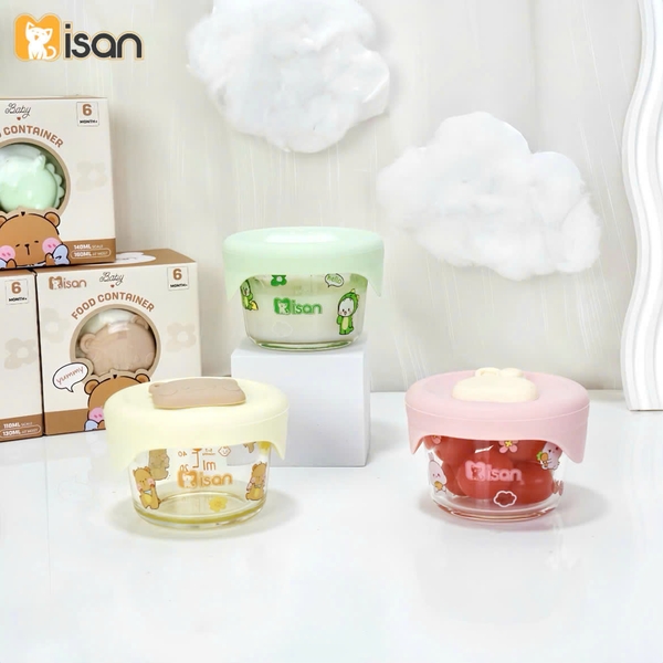 Hũ thủy tinh ăn dặm khởi đầu dáng vuông Misan MS057A