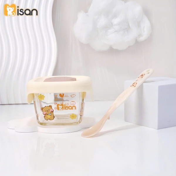 Hũ thủy tinh ăn dặm khởi đầu dáng vuông Misan MS057A