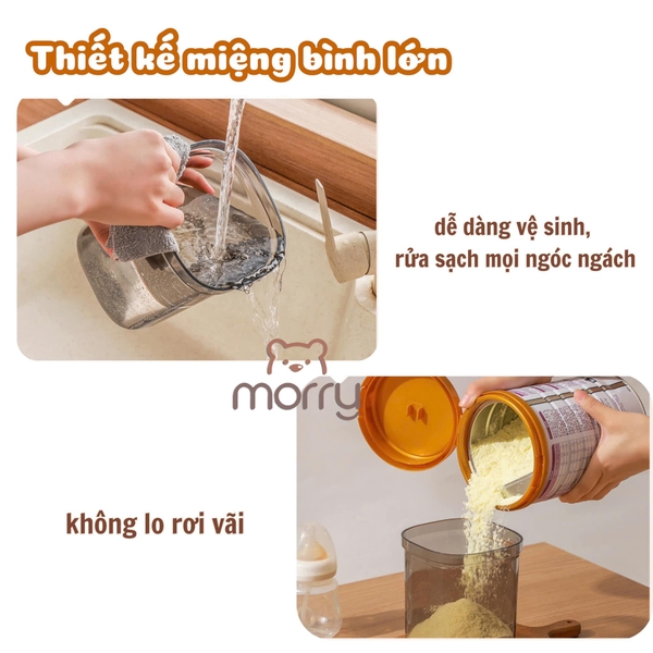 Hộp đựng sữa bột hút chân không Mory - 1300ml