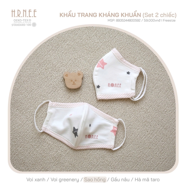 Khẩu trang kháng khuẩn Honee (Set 2 chiếc)