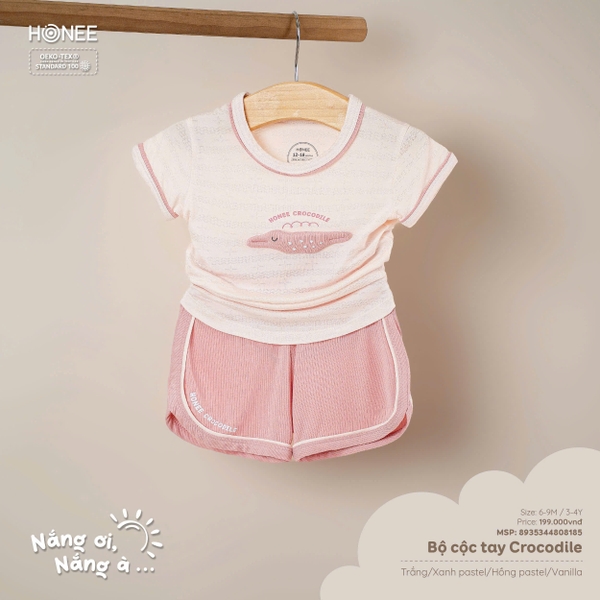 (C5.5) Bộ cộc tay Crocodile 8185 Honee