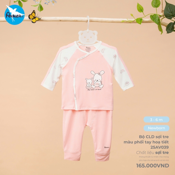 Bộ CLD Avaler cài chéo sợi tre màu in hình