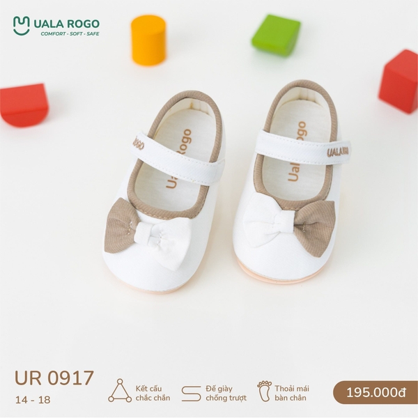 Giày Tập Đi Vải Mềm Thoáng Khí Thiết Kế Quai Dán Tiện Lợi UalaRogo UR 0917
