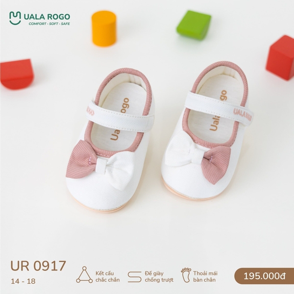 Giày Tập Đi Vải Mềm Thoáng Khí Thiết Kế Quai Dán Tiện Lợi UalaRogo UR 0917