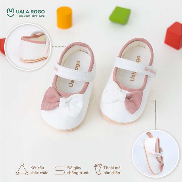 Giày Tập Đi Vải Mềm Thoáng Khí Thiết Kế Quai Dán Tiện Lợi UalaRogo UR 0917