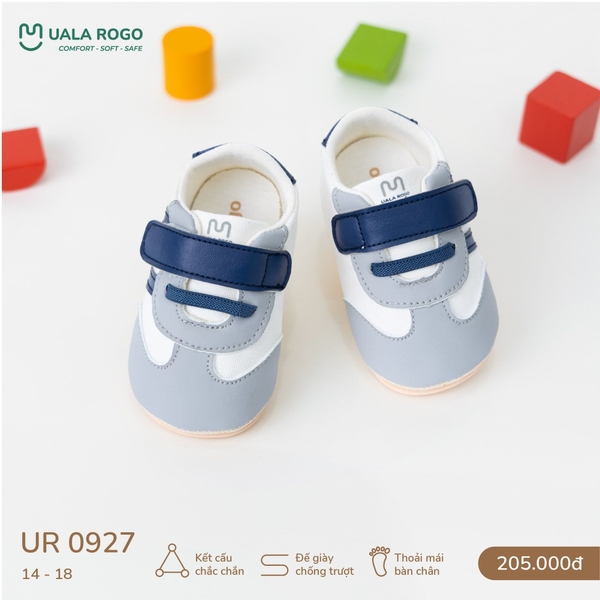 Giày Tập Đi Vải Mềm Thoáng Khí Thiết Kế Quai Dán Tiện Lợi UalaRogo UR 0927