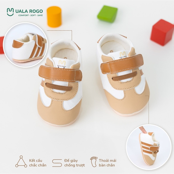 Giày Tập Đi Vải Mềm Thoáng Khí Thiết Kế Quai Dán Tiện Lợi UalaRogo UR 0927