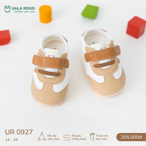 Giày Tập Đi Vải Mềm Thoáng Khí Thiết Kế Quai Dán Tiện Lợi UalaRogo UR 0927
