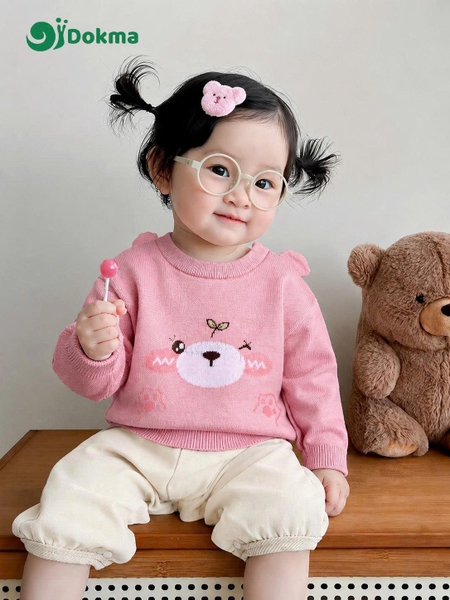 Áo len cổ tròn dài tay Dokma DA4042