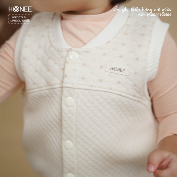 Áo Gile trần bông cài giữa 5658 Honee