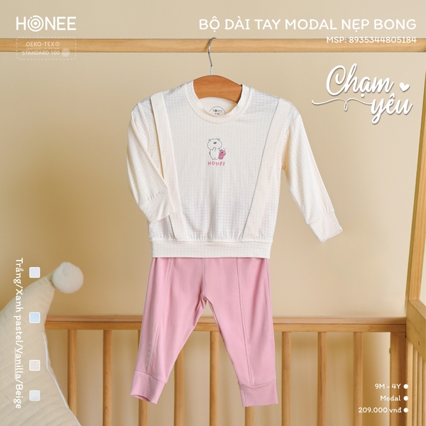 ('C8.5) Bộ dài tay Modal nẹp bong Honee