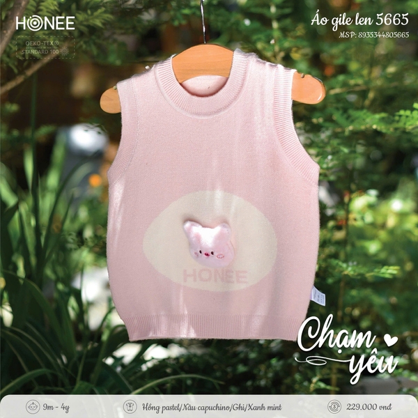 ('C5-DHV) Áo Gile len 5665 Honee