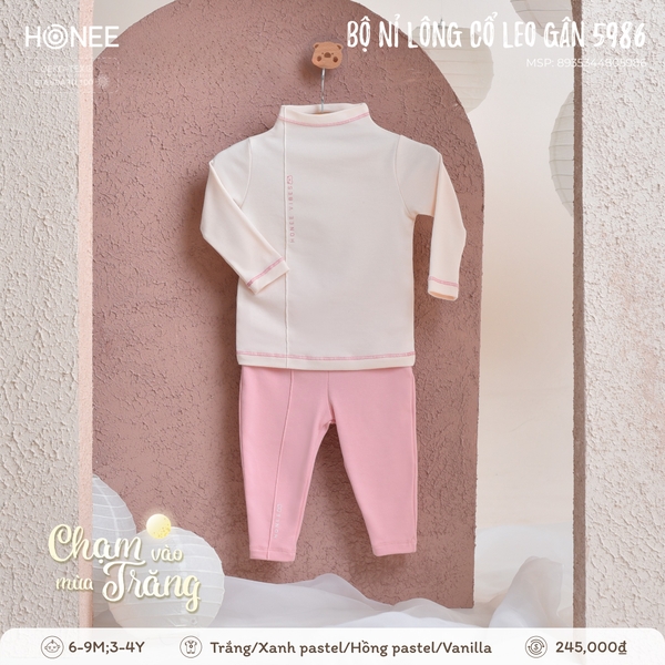 (DHV) Bộ nỉ lông cổ leo gân 5986 Honee