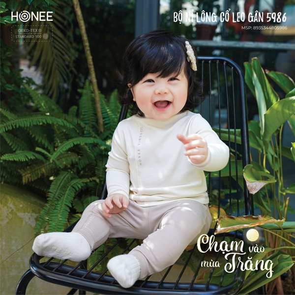 (DHV) Bộ nỉ lông cổ leo gân 5986 Honee