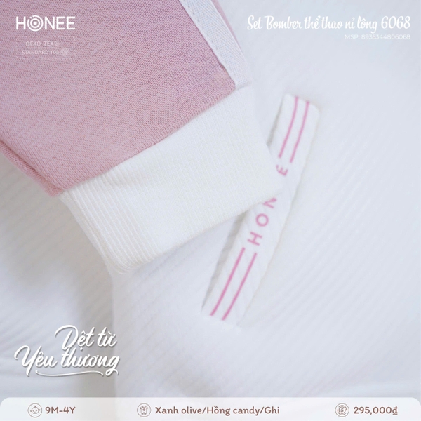 Set Bomber Thể Thao Nỉ Lông Honee 6068