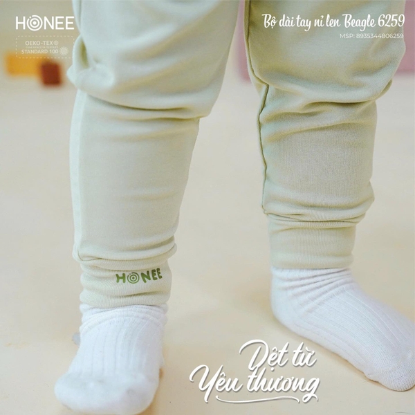 Bộ dài tay nỉ len Beagle Honee 6259