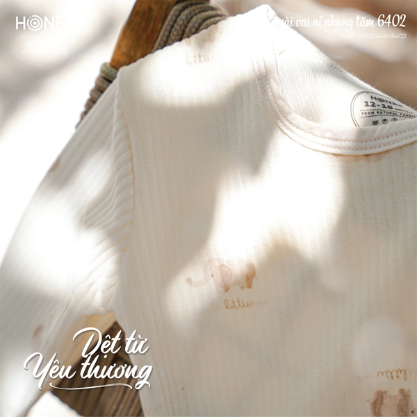 (DHV) Bộ cài vai nỉ nhung tăm Honee 6402