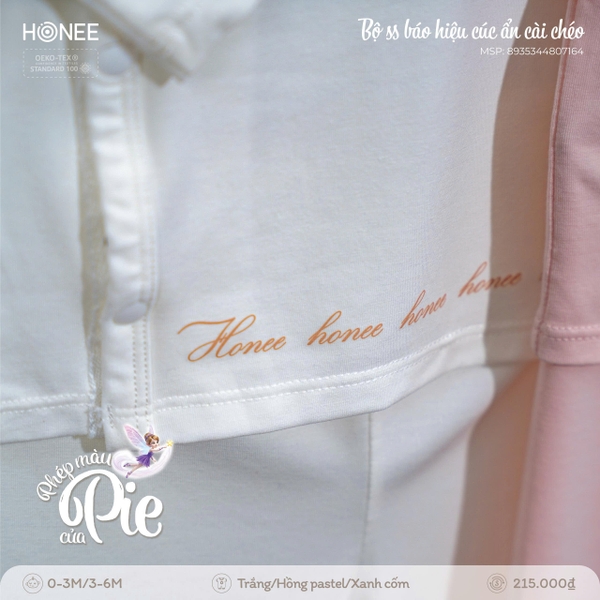 (C1.5) Bộ sơ sinh báo hiệu cúc ẩn cài chéo 7164 Honee