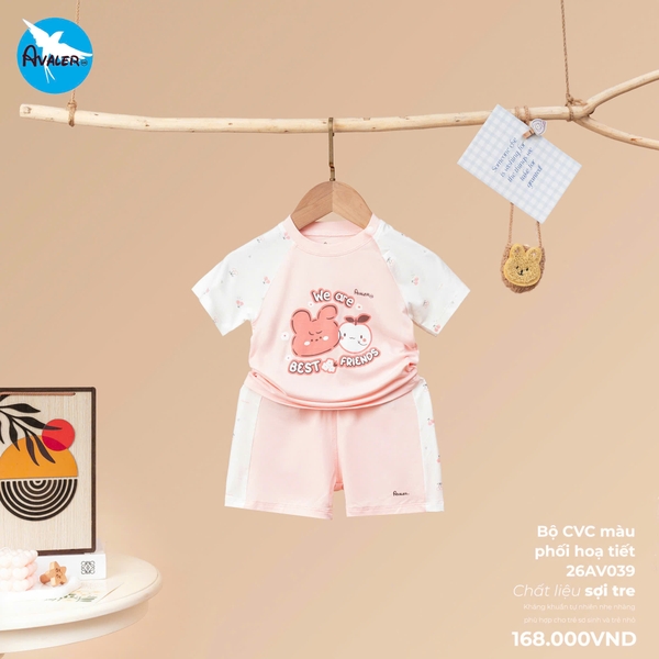 (C10) Bộ CVC màu phối họa tiết Avaler 26AV039