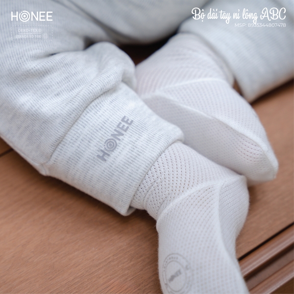 Bộ dài tay nỉ lông ABC Honee 7478