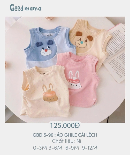 Áo Ghile cài lệch Goodmama GBD 5-96