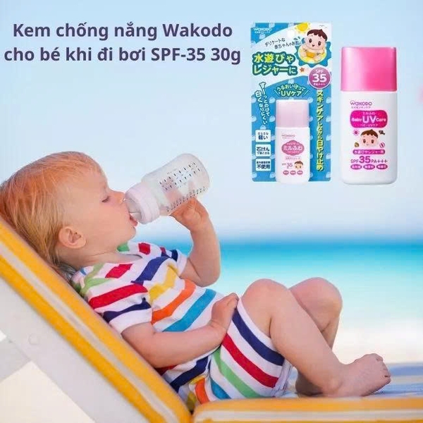 Kem Chống Nắng Cho Bé Wakodo Milfuwa Baby UV Care SPF35/PA+++ (0M+)