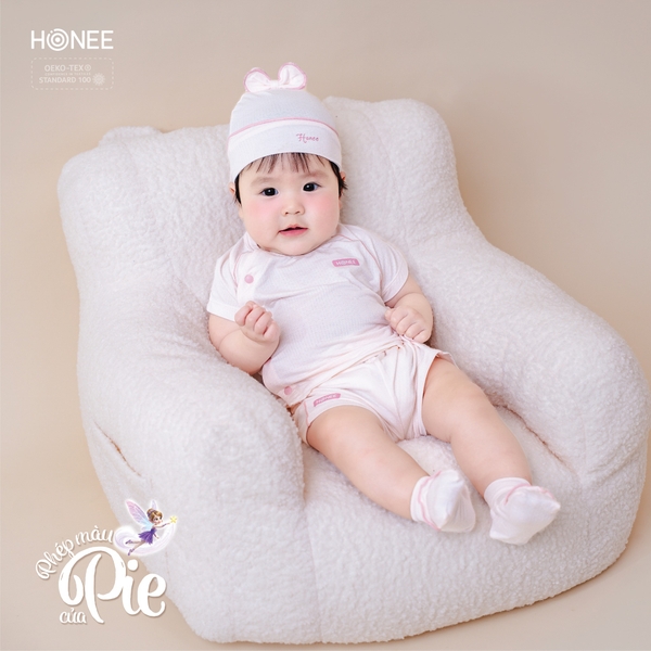 (C2.5) Bộ sơ sinh cài chéo bip bip Honee 6686