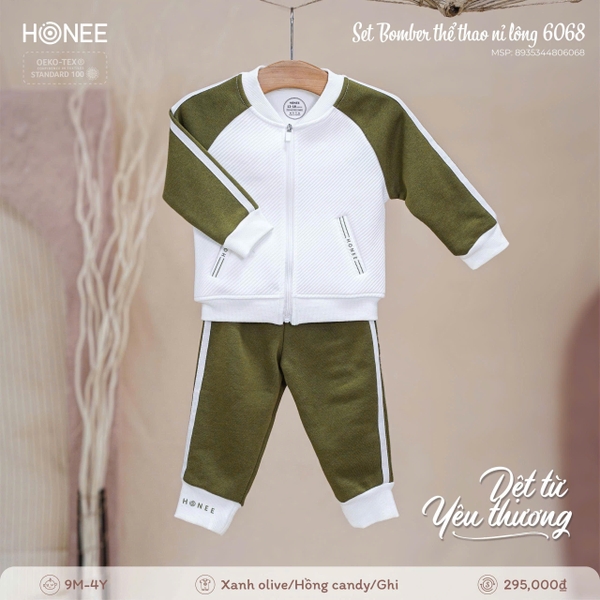 Set Bomber Thể Thao Nỉ Lông Honee 6068