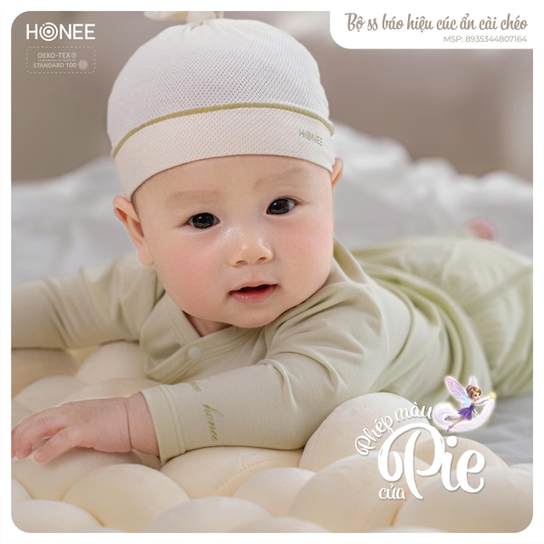 (C1.5) Bộ sơ sinh báo hiệu cúc ẩn cài chéo 7164 Honee