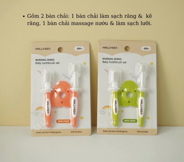 Bộ bàn chải TPE Hallysen cho bé