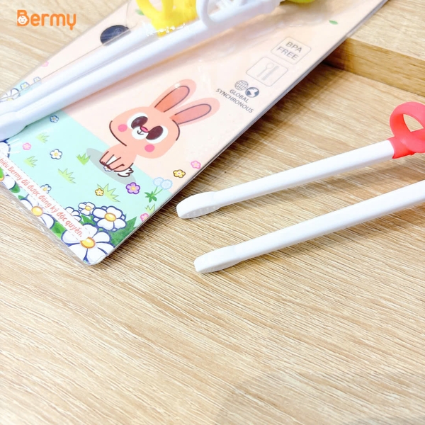 Đũa tập ăn Bermy hình thú cho bé (màu sắc/ họa tiết ngẫu nhiên)