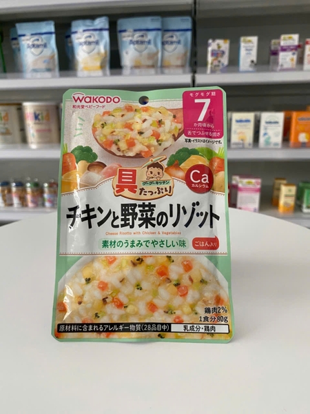 Cháo Wakodo số 7 vị Gà Phô Mai 80g cho bé trên 7 tháng