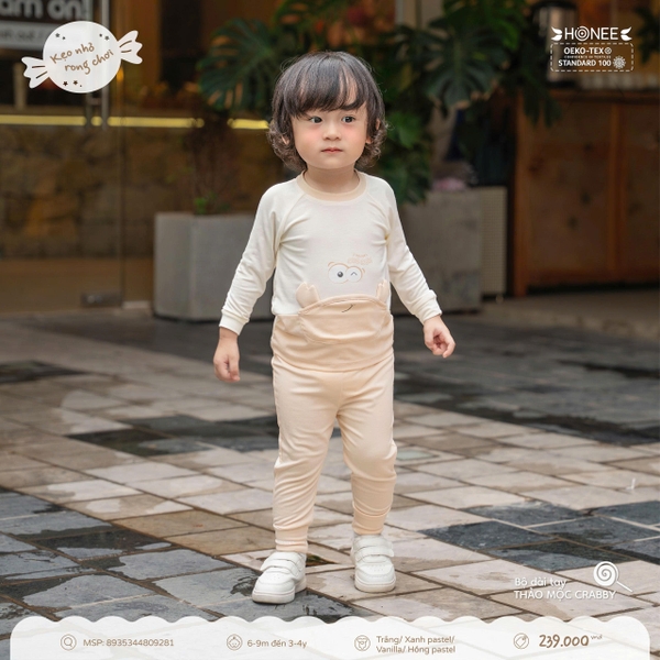 Bộ dài tay thảo mộc Crabby Honee 9281