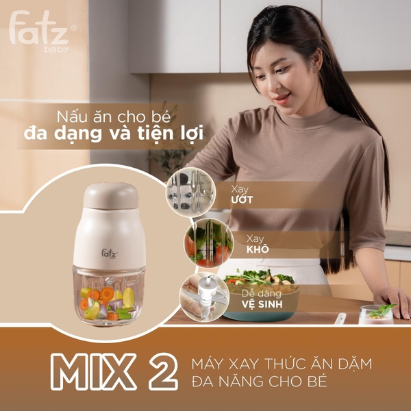 Máy xay thức ăn dặm đa năng cho bé Fatzbaby Mix 2