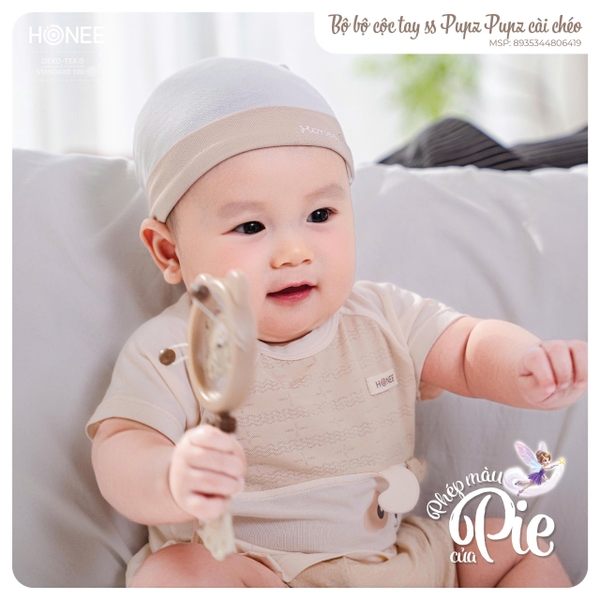 (C2.5) Bộ cộc tay sơ sinh Pupz Pupz cài chéo 6419 Honee