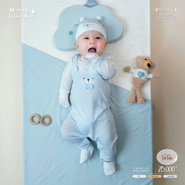 Body dài tay túi gấu Honee 8321