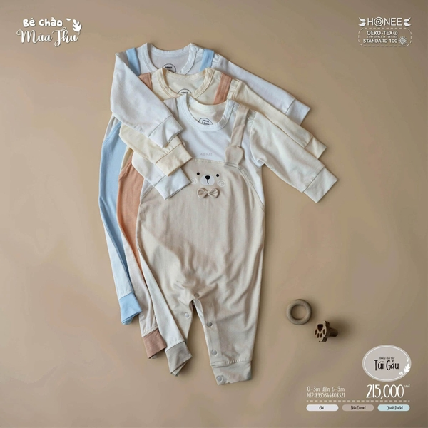 Body dài tay túi gấu Honee 8321