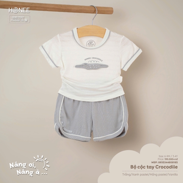 (C5.5) Bộ cộc tay Crocodile 8185 Honee